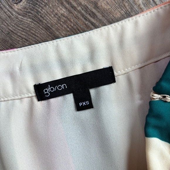 Gibson Striped Midi Colorful and Pleated Skirt Women's Size XSP - Picture 7 of 10